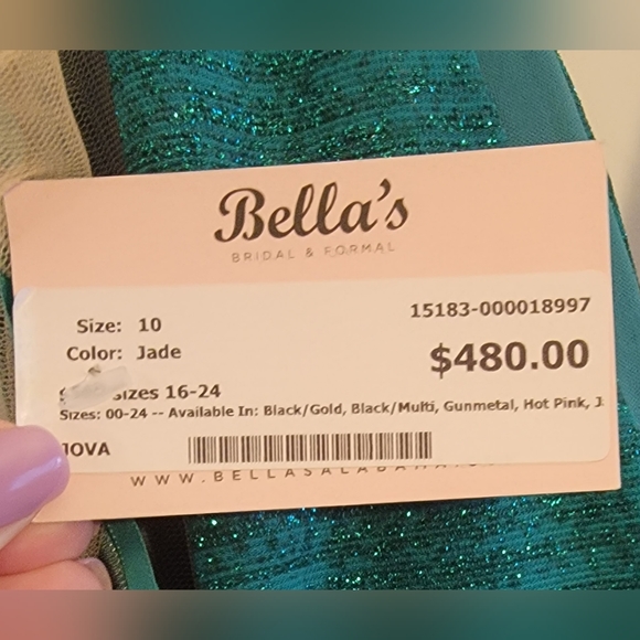 NEW Jovani Prom or Pageant Gown in Jade- - Picture 5 of 6